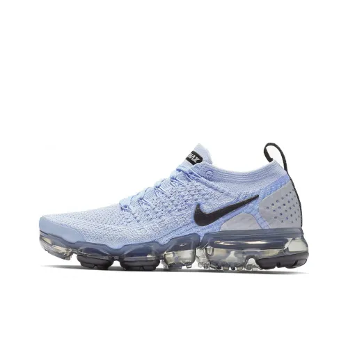 Nike VaporMax Flyknit 2 Low Топ Беговые кроссовки Женские Небесно-голубой