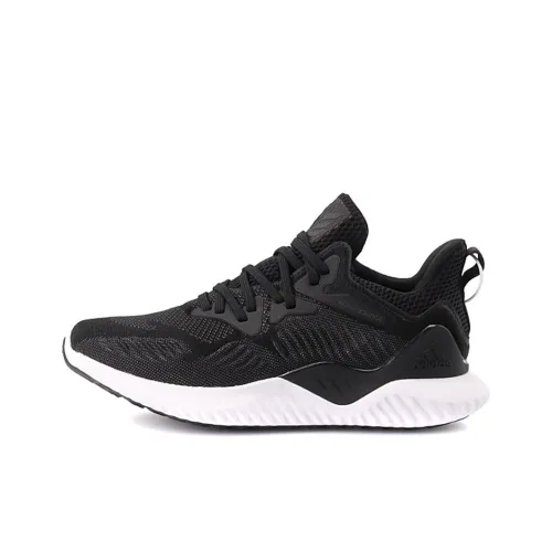 Adidas AlphaBounce Beyond Амортизация Дышащий Устойчивый к истиранию Низкий Топ Повседневные Беговые кроссовки Мужские Черный Белый