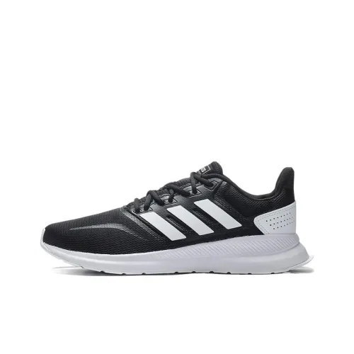 Adidas Runfalcon 1,0 Slip-resistant Abrasion-resistant Low Top Marathon Running Shoes Unisex Black White Adidas Runfalcon 1,0 Противоскользящий Устойчивый к истиранию Низкий Топ Марафон Беговые Кроссовки Унисекс Черный Белый