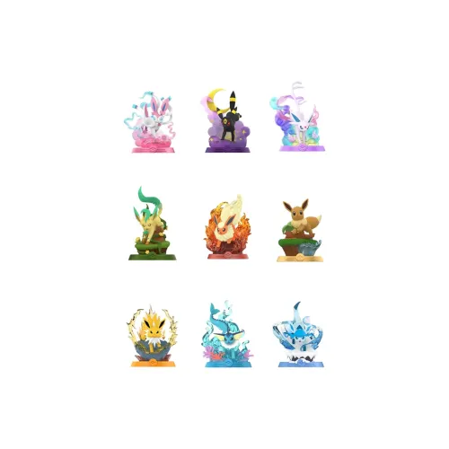 March·Monster Приключение Time Eevee Ожерелье Слепые коробки Один Blind Коробка Целая коробка 9 шт