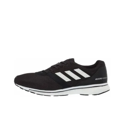 Adidas Adizero Adios 4 Нескользящий Легкий Низкий Топ Марафон Беговые кроссовки Мужской Черный