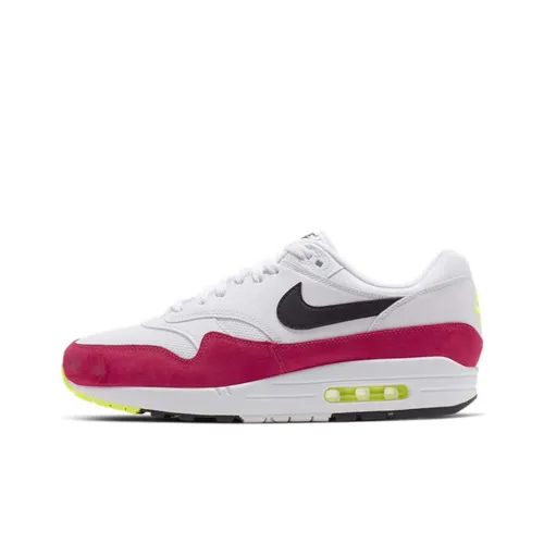 Nike Air Max 1 Low Топ Марафон Беговые кроссовки Мужской Белый Розовый