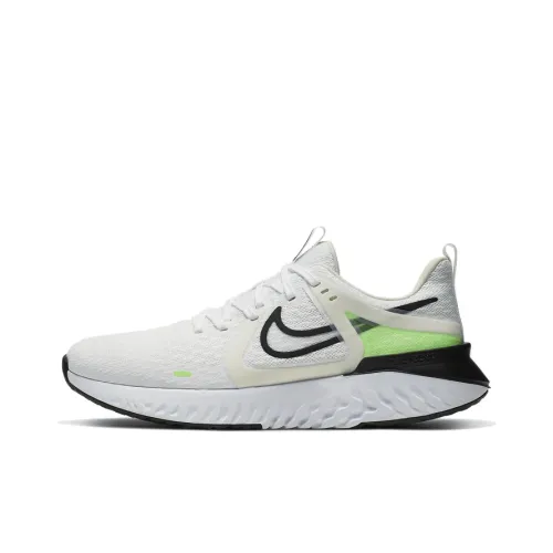 Nike Legend React 2 Амортизаторы Slip-resistant Abrasion-resistant Низкий топ Беговые кроссовки Unisex Белый Зеленый