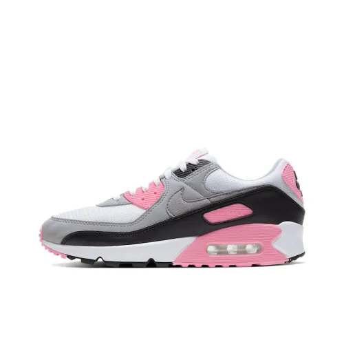 Nike Air Max 90 Амортизация Низкий Топ Air Cushion Повседневные Беговые Кроссовки Женские Белые Розовые