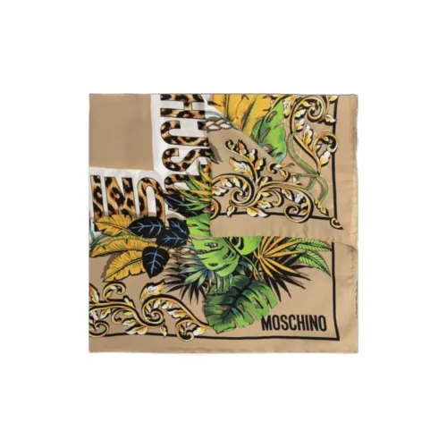 MOSCHINO Шелковые шарфы Женские Коричневый