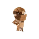 Кофейно-белый, клетчатый, 0F5