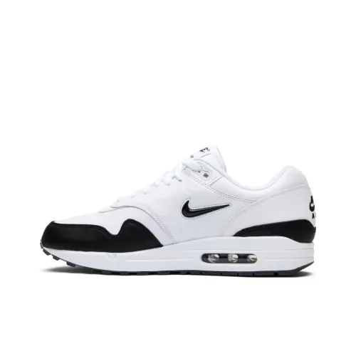 Nike Air Max 1 Low Топ Air Cushion Беговые кроссовки Мужской Черный Белый