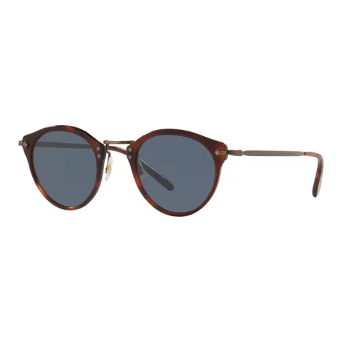 Oliver Peoples Металл Круглые Солнцезащитные очки Мужские Черепаховый