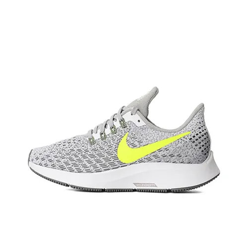 Nike Pegasus 35 Non Slip Легкий Низкий Топ Беговые кроссовки Женские Серый Желтый