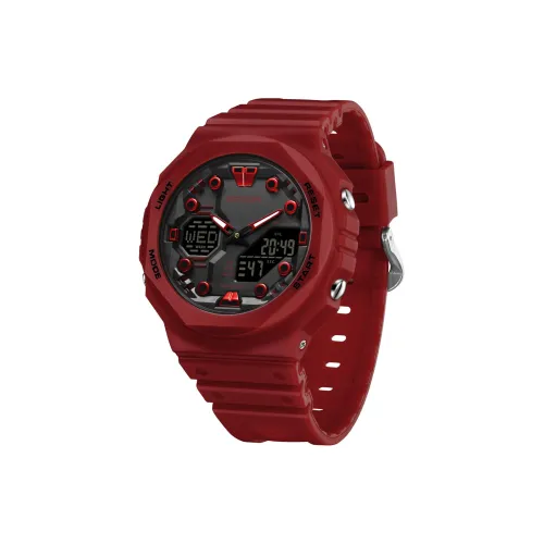 Sanda Электронный + Кварц Механизм TPU Ремешок Часы Унисекс Черный Циферблат