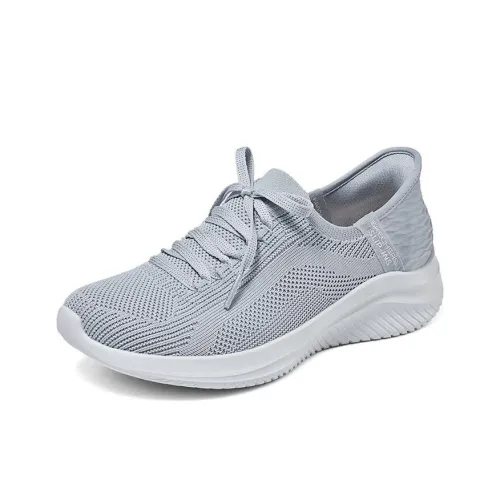 Skechers Sport Дышащий Быстросохнущий Низкий Топ Casual Женский Серый