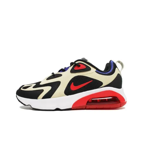 Nike Air Max 200 Low Топ Марафон Беговые кроссовки Мужской Университетский красный