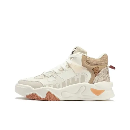 361° Jincheng 3 Устойчивые к истиранию Высокие Кроссовки для скейтбординга Женские Белые Коричневые