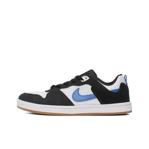 Nike SB Alleyoop Slip Resistant Abrasion Resistant Низкий Топ Детские Скейтбординги Черный Белый