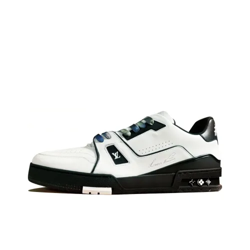 LOUIS VUITTON Тренер Low Топ Стильные Скейтбординги Мужской Белый Черный