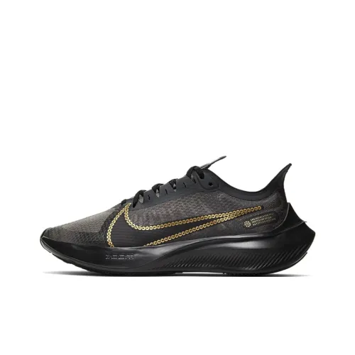 Nike Zoom Gravity 1 Non Slip Легкий Низкий Топ Повседневные Беговые Кроссовки Женские Черный Золото