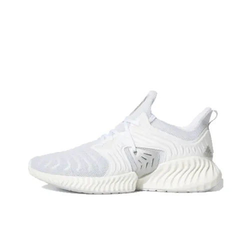 Adidas Alphabounce Instinct Slip-resistant Abrasion-resistant Low Top Training Running Shoes Men's White Adidas Alphabounce Instinct Противоскользящий устойчивый к истиранию низкий топ тренировочные беговые кроссовки мужской белый