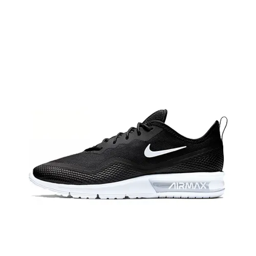 Nike Air Max Sequent Low Топ Air Cushion Повседневные Беговые Кроссовки Мужские Черные