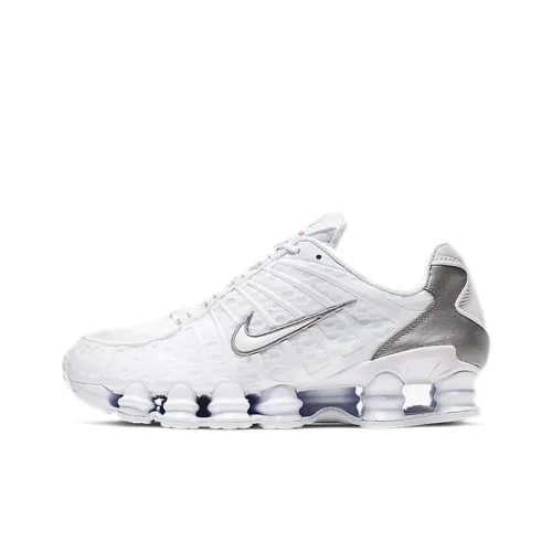 Nike Shox TL Series Slip-resistant Low Top Беговые кроссовки Мужские Чисто белые Air Column Амортизация