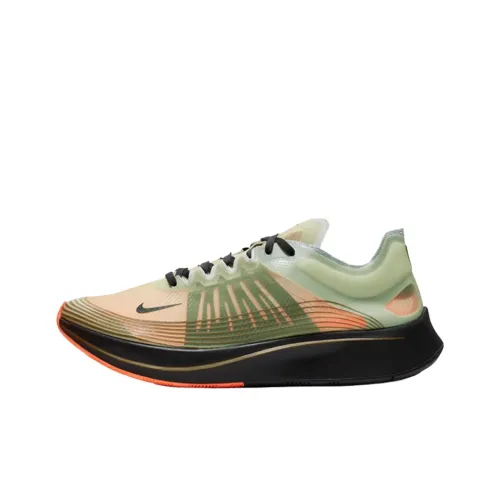 Nike Zoom Fly 1 Амортизация Противоскользящий Легкий Низкий Топ Марафон Беговые кроссовки Мужские Оливково-зеленый