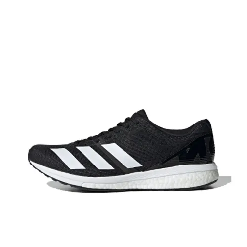 Adidas Adizero Slip-resistant Abrasion-resistant Low Top Marathon Беговые кроссовки Мужские Черный Белый