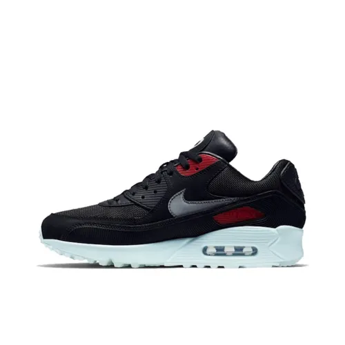 Nike Air Max 90 Low Топ Air Cushion Marathon Беговые кроссовки Мужской Черный Красный