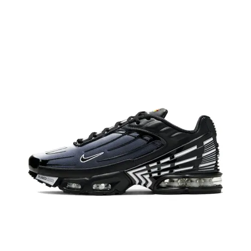 Nike Air Max Plus 3 Износостойкий и Легкий Низкий Топ Амортизирующие Беговые Кроссовки Мужские Белый Черный