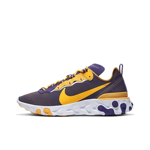 nike React Element 55 Нескользящий Легкий Низкий Топ Беговые кроссовки Унисекс Minnesota Vikings
