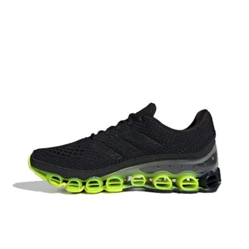 Adidas Microbounce Нескользящий Легкий Низкий Топ Повседневные Беговые Кроссовки Унисекс Черный Зеленый