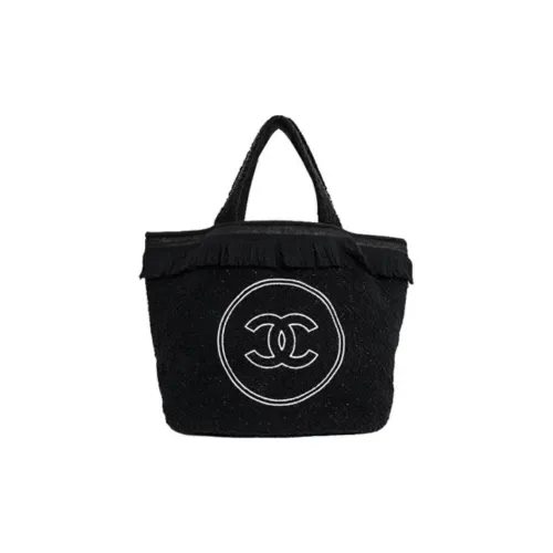 CHANEL Хлопок 3 в 1 Сумка через плечо Тоут Сумка Сумка для покупок Сумка Женская Черная