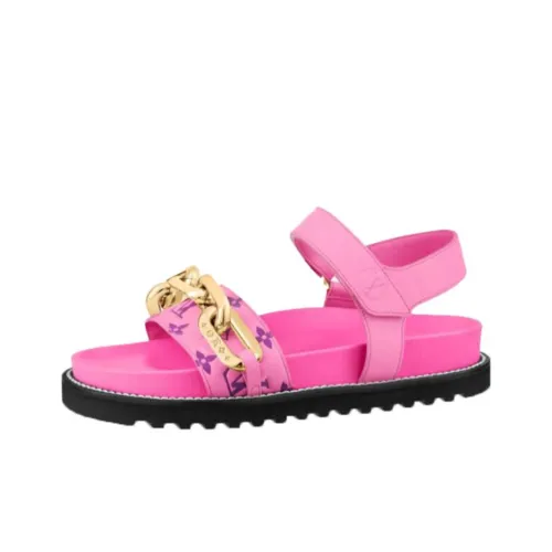 LOUIS VUITTON Paseo one Ремень Сандалии Женские Розовый