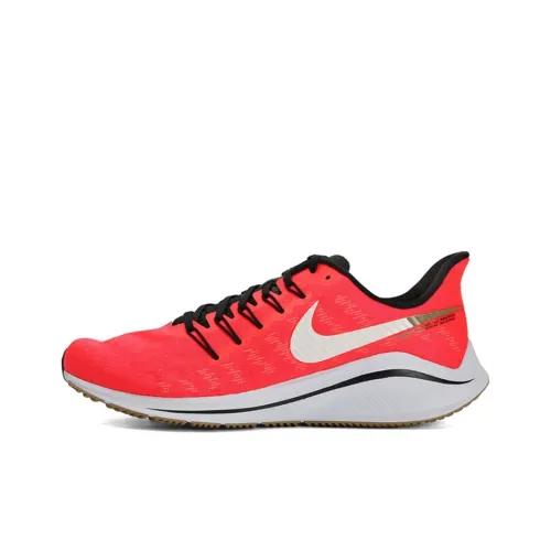 Nike Air Zoom Vomero 14 Амортизаторы Slip-resistant Низкий топ Марафон Беговые кроссовки Мужские Красный Белый