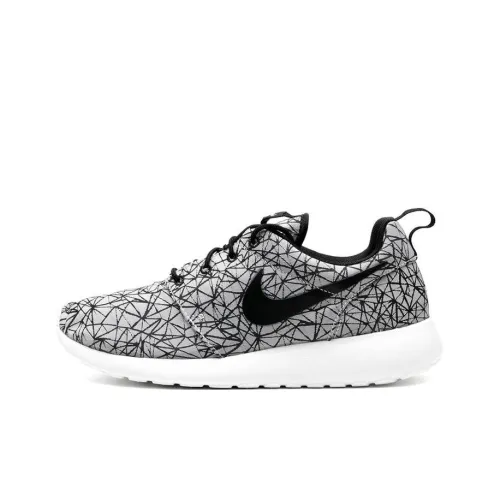 Nike Roshe Run Шокабойеры Противоскользящие Низкие Беговые кроссовки Мужские Серые