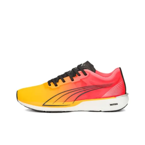PUMA Liberate Nitro Амортизация Устойчивый к истиранию Дышащий Легкий Низкий Топ Беговые кроссовки Женские Желтый Розовый