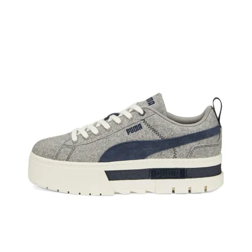 PUMA Mayze Wooly Low Кроссовки для скейтбординга Женские Серый Синий