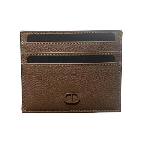 DIOR Мужской кошелек из коровьей крупнозернистой кожи коричневый