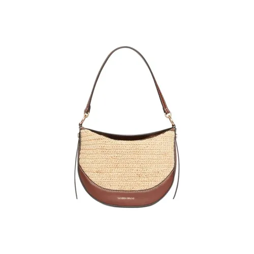 Vanessa Bruno Гладкая кожа с рафией портативная сумка через плечо маленькая женская сумка натуральный цвет