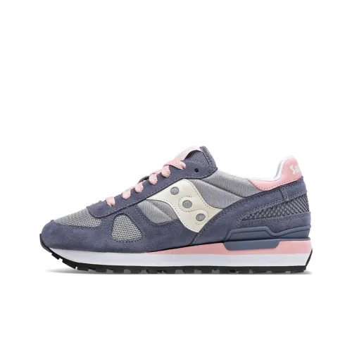 Saucony Shadow Original Амортизирующие шоки Противоскользящие и устойчивые к истиранию Низкий топ Беговые кроссовки Женские Синий