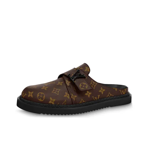 LOUIS VUITTON Easy Домашние тапочки Мужские Коричневые