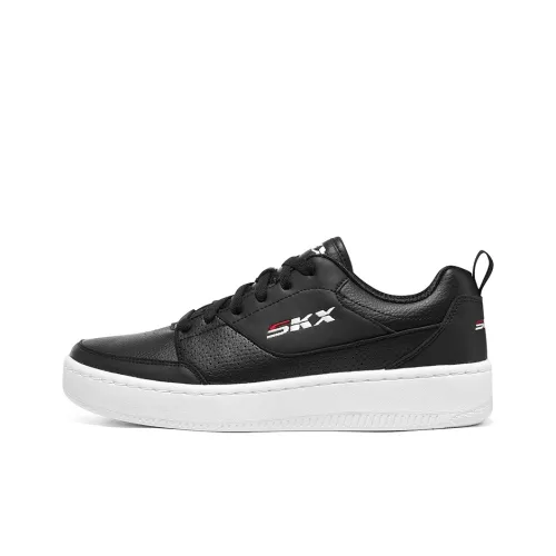 Skechers Sport Court 92 Low Топ Скейтборд Кроссовки Мужские Черно-Белые
