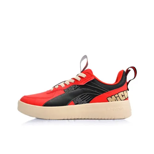 Disney x LiNing Disney Low Top Скейтборд Кроссовки Мужские Всего Вишнево-Красный Черный