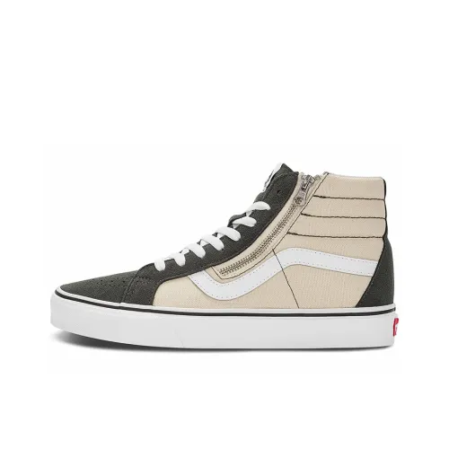 VANS SK8 Reissue Боковая сторона Zip Высокие Кроссовки для скейтбординга Унисекс Молочно-чайный