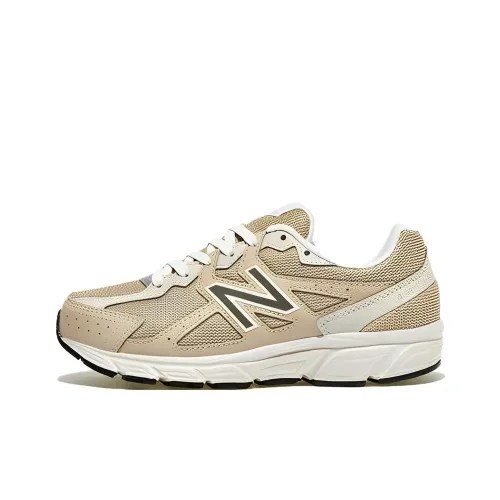 New Balance NB 480 Low Топ Беговые кроссовки Женские Бежевый Черный Белый