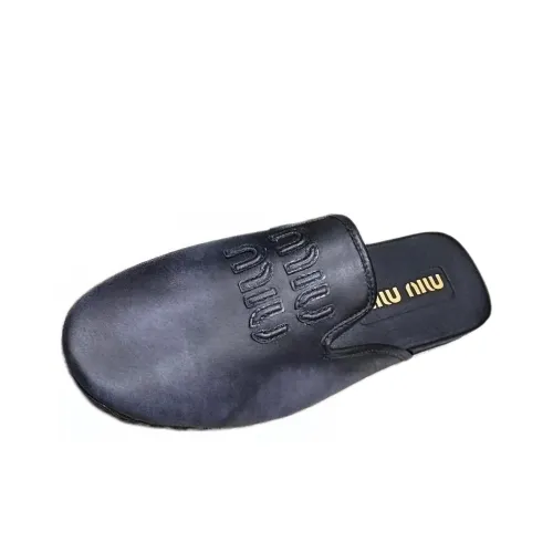 MIU MIU Домашние тапочки Женские Черные