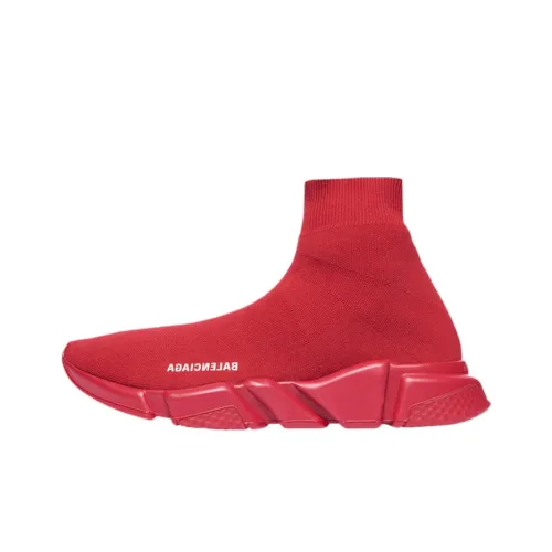 Balenciaga Speed Повседневные Высокие Кеды Красные Мужские