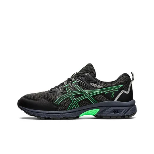 Asics Gel Venture 8 Low Топ Беговые кроссовки Мужские Черные Зеленые