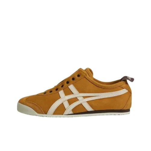 Onitsuka Tiger MEXICO 66 Slip-On Противоскользящий Устойчивый к истиранию Низкий Топ Casual Унисекс Желтый