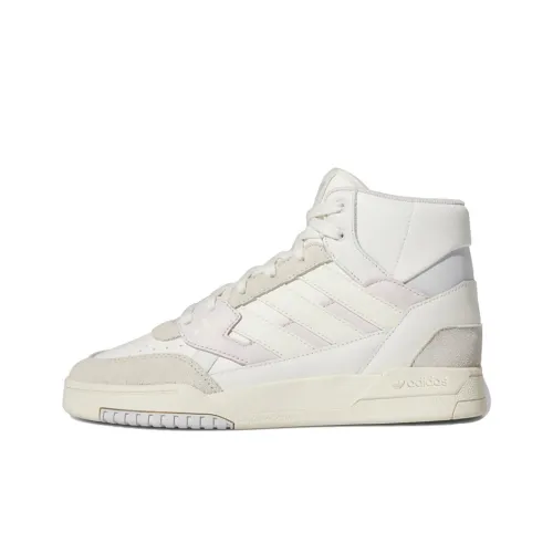 Adidas Originals DROP STEP SE Slip-resistant Abrasion-resistant High Top Skateboarding Shoes Women's White Gray Adidas Originals DROP STEP SE Противоскользящие Износостойкие Высокие Кроссовки для Скейтбординга Женские Белые Серые