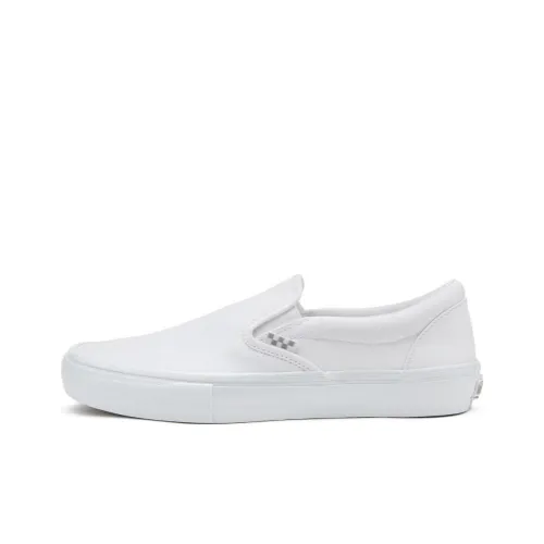 Vans Slip On Series Low Топ Скейтборд Кроссовки Унисекс Белый