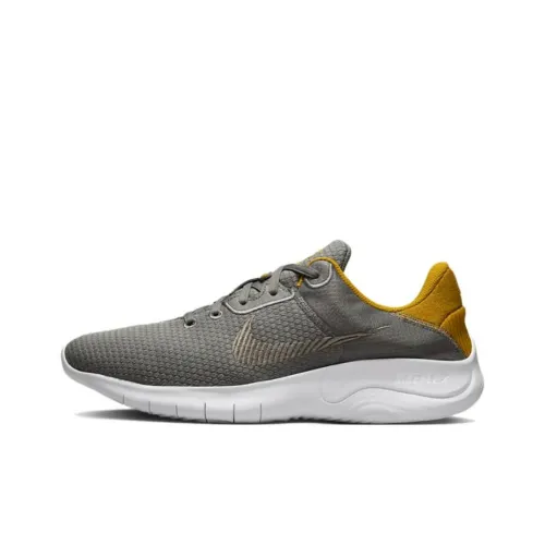Nike Flex Experience Run 11 Slip-Resistant Abrasion-Resistant Breathable Low-Top Running Shoes Men's Gray Yellow Найк Flex Experience Run 11 Противоскользящий Устойчивый к износу Дышащий Низкий Топ Беговые Кроссовки Мужские Серый Желтый
